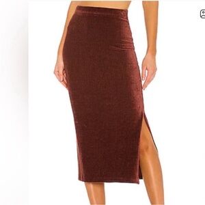 Free People Hellen Rib Tube Skirt